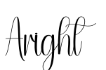 Aright Font Image