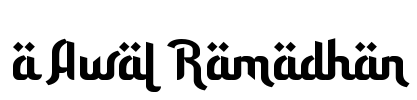 a Awal Ramadhan Font Image