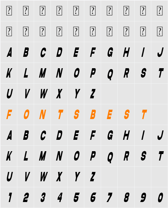 Como Moncer Character Map