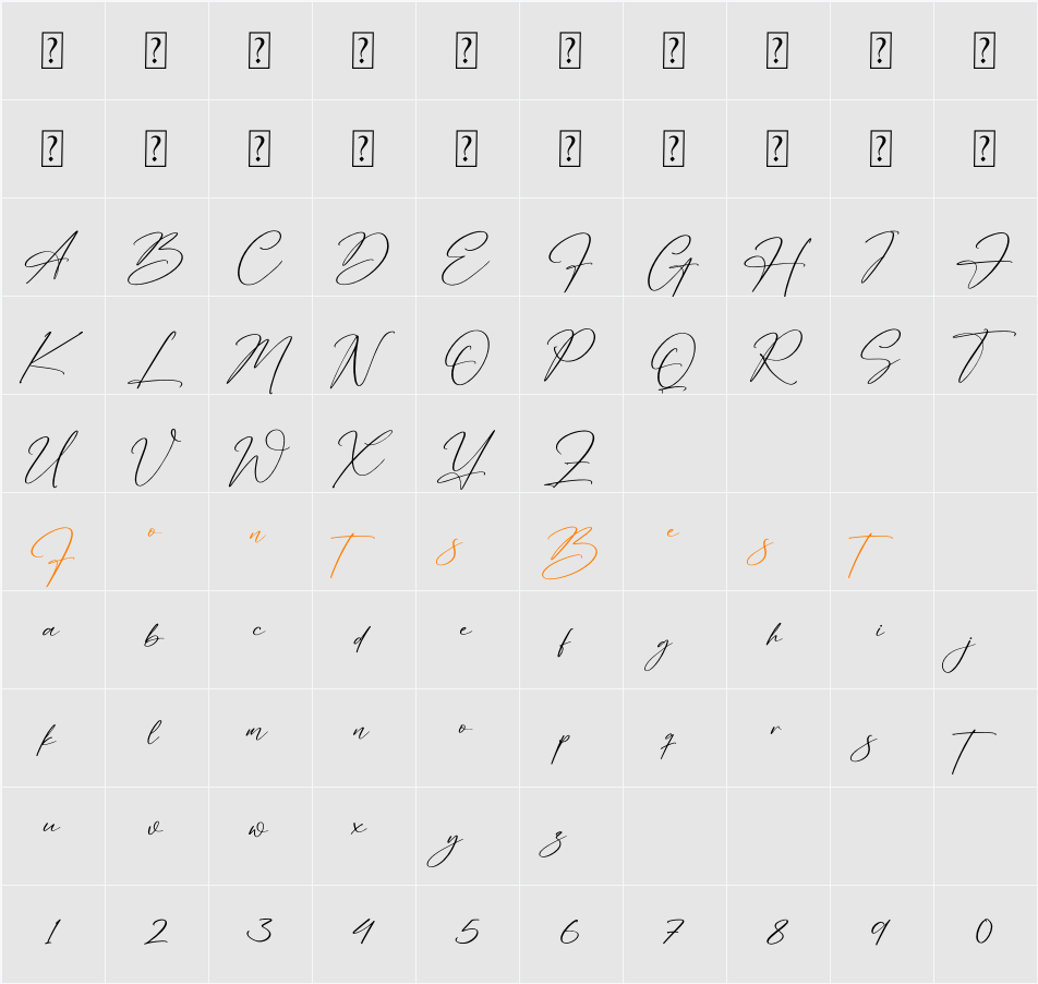 Antariskalia Signature Character Map