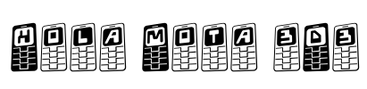 Hola Mota 3D3 Font Image