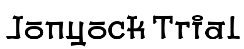 Jonyock Trial Font Image