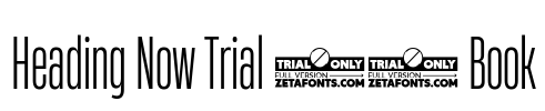 Heading Now Trial 23 Book Font Image