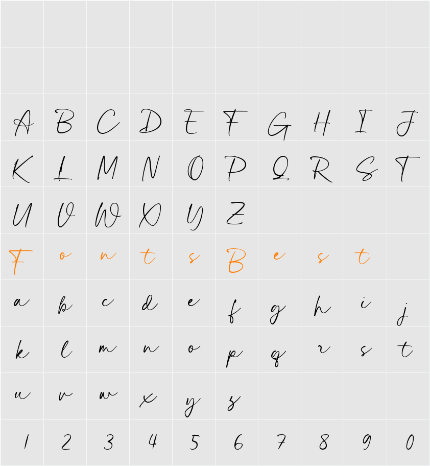 Contury Character Map