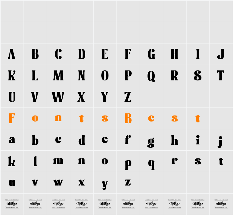 Resting Personal Use Character Map