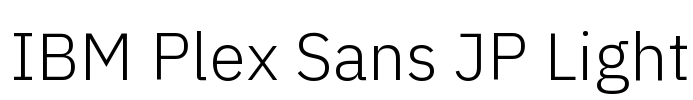 IBM Plex Sans JP Light Font Image