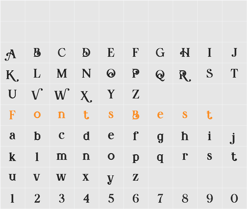 Amadeust Inline Character Map