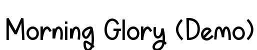 Morning Glory (Demo) Font Image