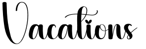 Vacations Font Image