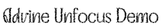 Advine Unfocus Demo Font Image