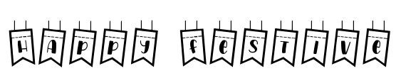 Happy Festive Font Image