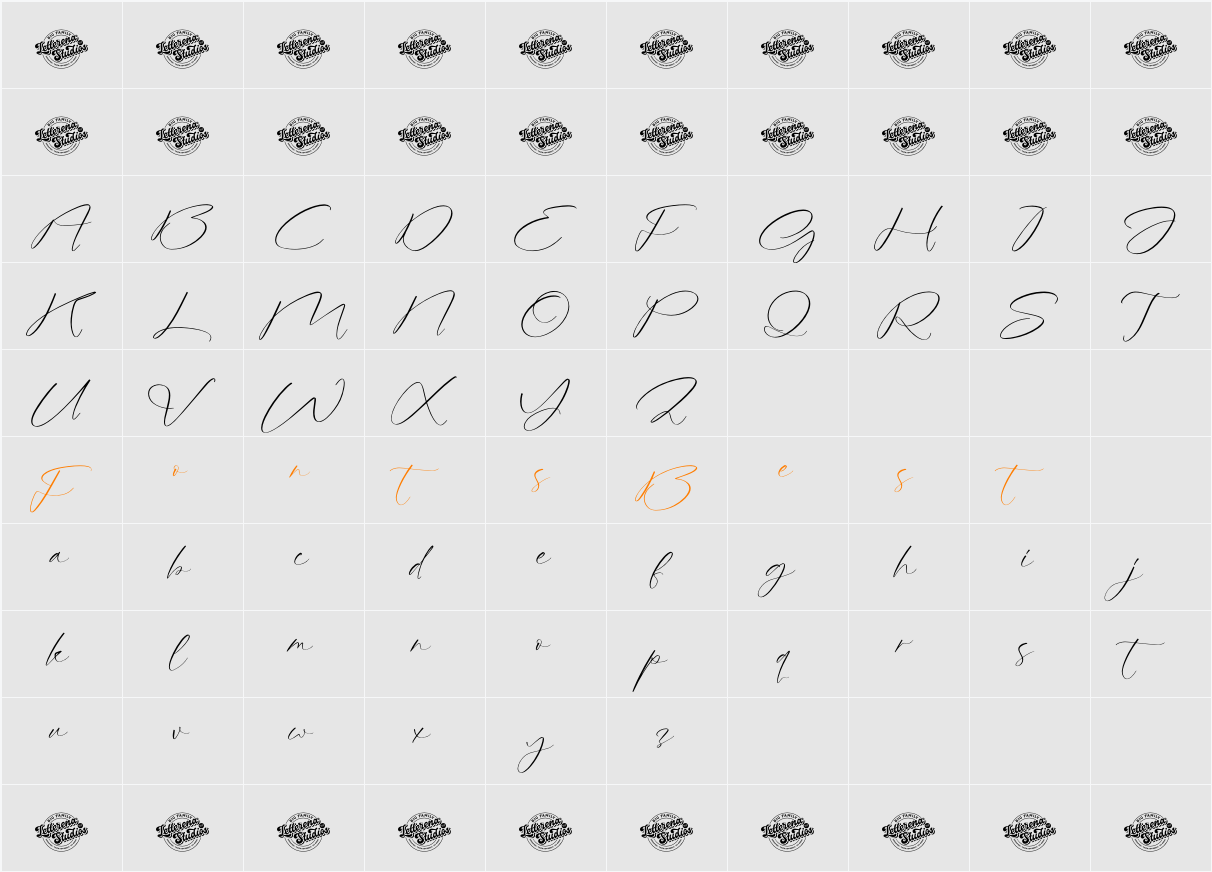 Fallesta Signatera DEMO VERSION Character Map