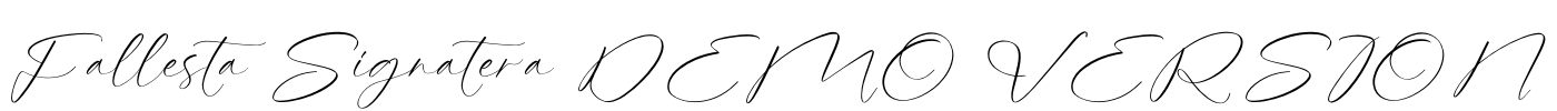 Fallesta Signatera DEMO VERSION Font Image