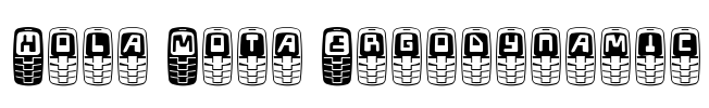 Hola Mota Ergodynamic Font Image