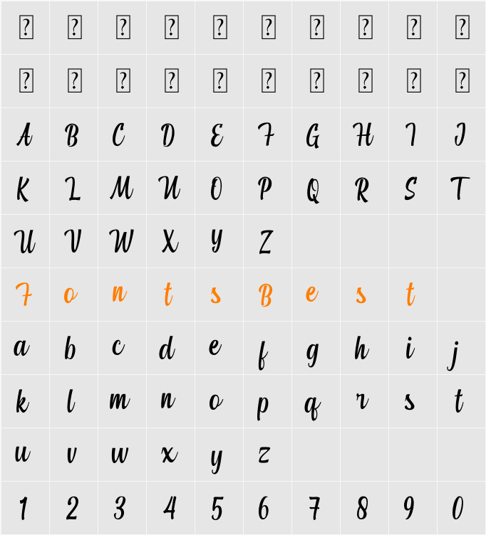 Atarashi Character Map