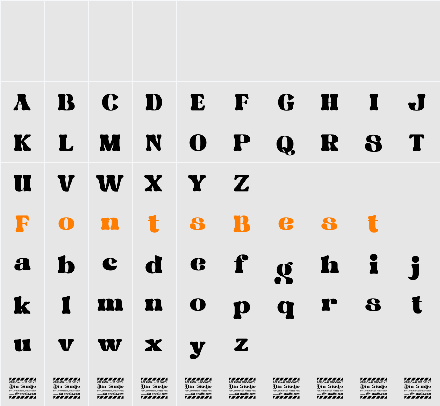 Magnific Personal Use Character Map