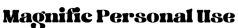 Magnific Personal Use Font Image