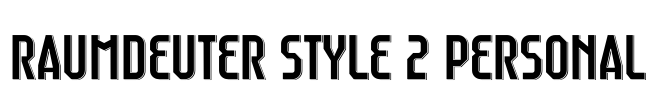 Raumdeuter Style 2 Personal Font Image