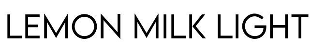 LEMON MILK Light Font Image