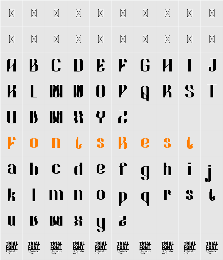 WHETHER SAVORING DEMO Character Map