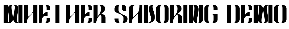 WHETHER SAVORING DEMO Font Image