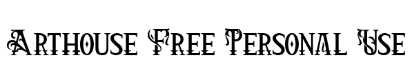 Arthouse Free Personal Use Font Image