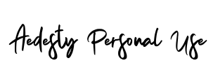 Aedesty Personal Use Font Image