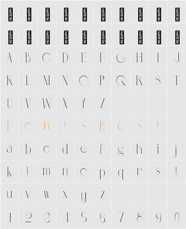Opulenio Personal Use Character Map