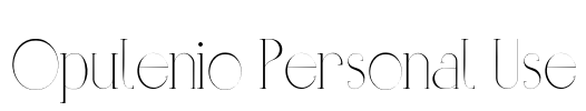 Opulenio Personal Use Font Image