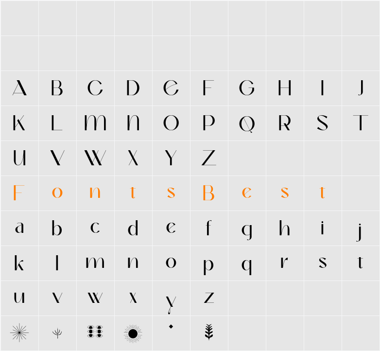 Okaluera Character Map