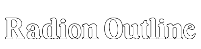 Radion Outline Font Image