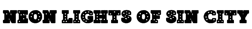 Neon Lights of Sin City Font Image