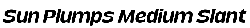 Sun Plumps Medium Slant Font Image