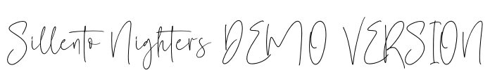Sillento Nighters DEMO VERSION Font Image