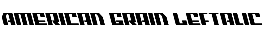 American Grain Leftalic Font Image