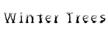 Winter Trees Font Image