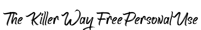 The Killer Way FreePersonalUse Font Image