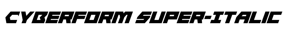 Cyberform Super-Italic Font Image