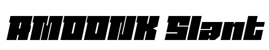 AMOONK Slant Font Image