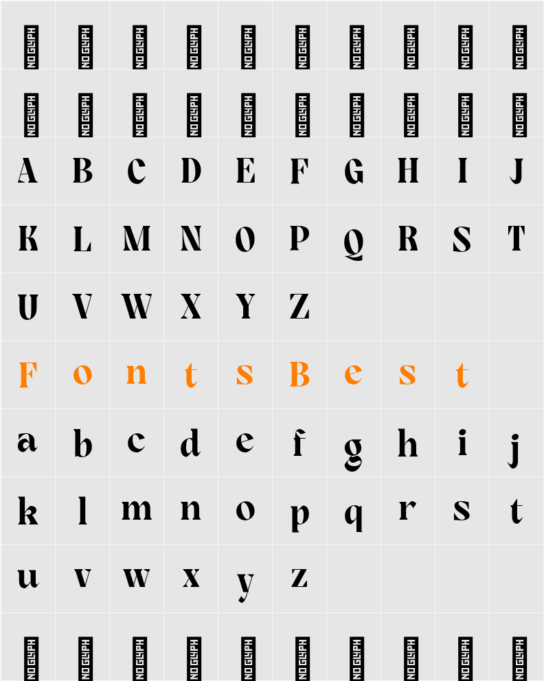 Rogik Character Map
