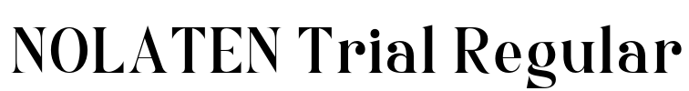 NOLATEN Trial Regular Font Image