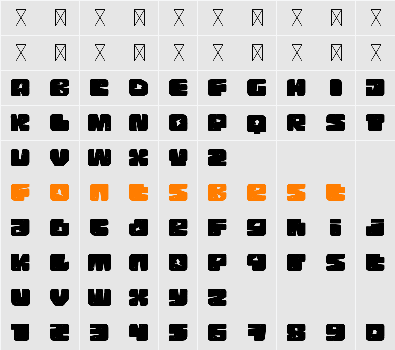 Rock Pile Character Map