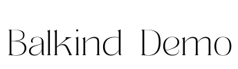Balkind Demo Font Image