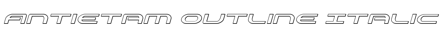 Antietam Outline Italic Font Image