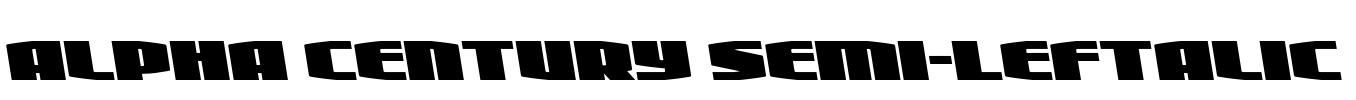 Alpha Century Semi-Leftalic Font Image