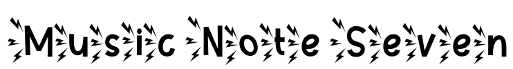 Music Note Seven Font Image