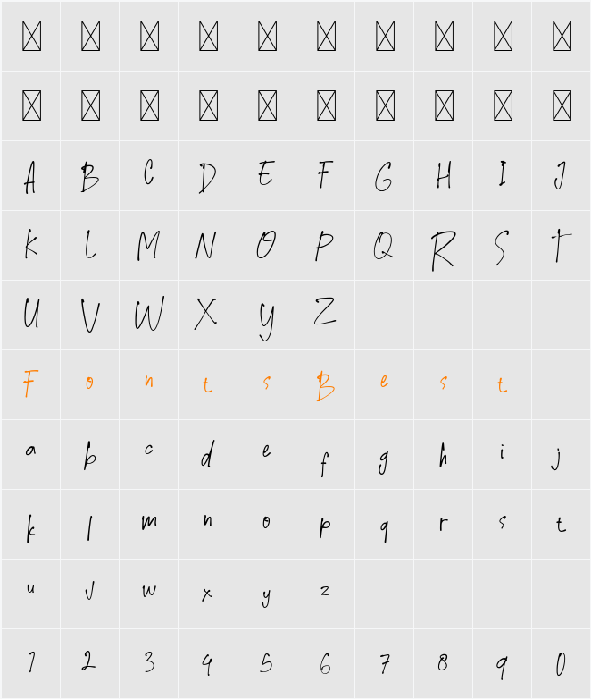 Gaga Sekali Character Map