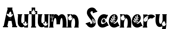Autumn Scenery Font Image