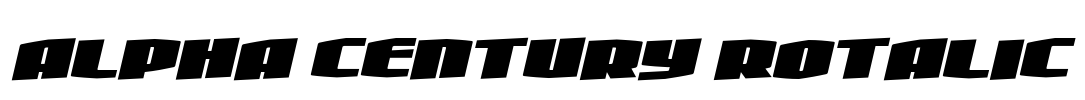 Alpha Century Rotalic Font Image