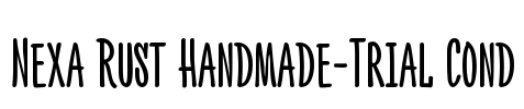 Nexa Rust Handmade-Trial Cond Font Image
